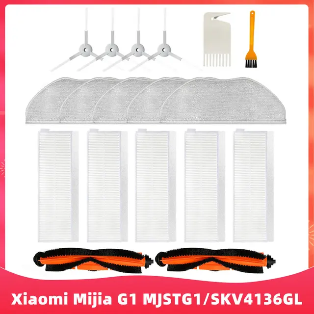 Replacement For Xiaomi Mijia G1 MJSTG1 SKV4136GL Mi Robot Vacuum Mop Essential Cleaner Parts Main Side Brush Hepa Filter Mop Rag Set B