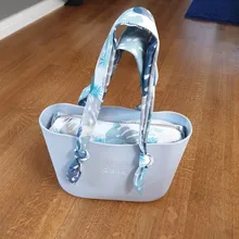 Mini forro de borde Floral clásico, bolsillo con cremallera interior de impresión colorida para bolsa O bolsa, inserto de Obag con revestimiento interior impermeable