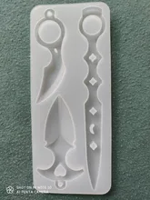 Molde de resina Epoxy para llaveros, accesorio de cristal artesanal, para defensa de los dedos, colgante, llavero, espejo, molde de silicona para Resina