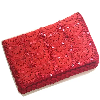 

Pafuli Handmade Ethnic Clutch Bag Red