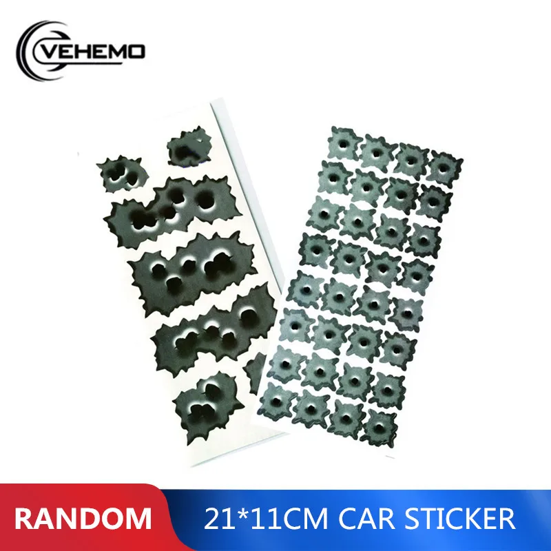

1PCS 3D Bullet Hole Car Stickers Accessories Motorcycle Scratch Sticker Decals