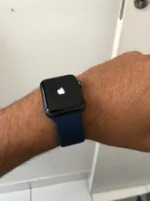 Correa de silicona para Apple Watch, correa elástica de 44mm, 40mm, 38mm, 42mm, Serie 6, 5, 4, 3, SE, 42