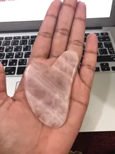 Natural Jade Gua Sha tablero raspador masaje de cuarzo rosa Jade Guasha piedra cara cuello levantamiento de la piel arrugas removedor de belleza