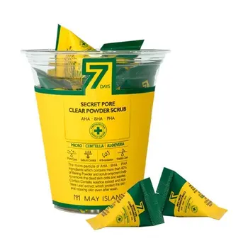 

Facial Scrub may Island 7 days Secret pore clear powder scrub 12 PCs