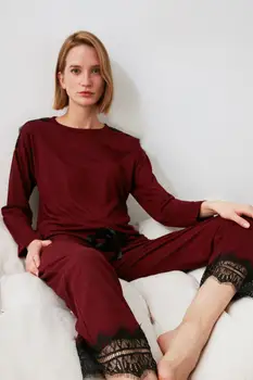 

Trendyol Ruched Knitted Pajamas Set THMAW21PT0743