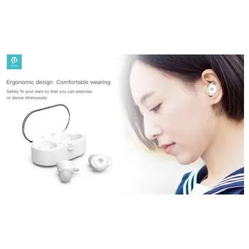 

Stereo earphones TWS 5.0 Bluetooth with box White charge