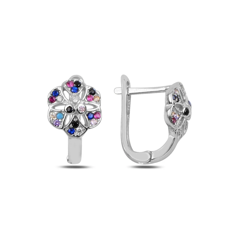 

Silver 925 Sterling Zircon Cubic Zirconia J Earrings