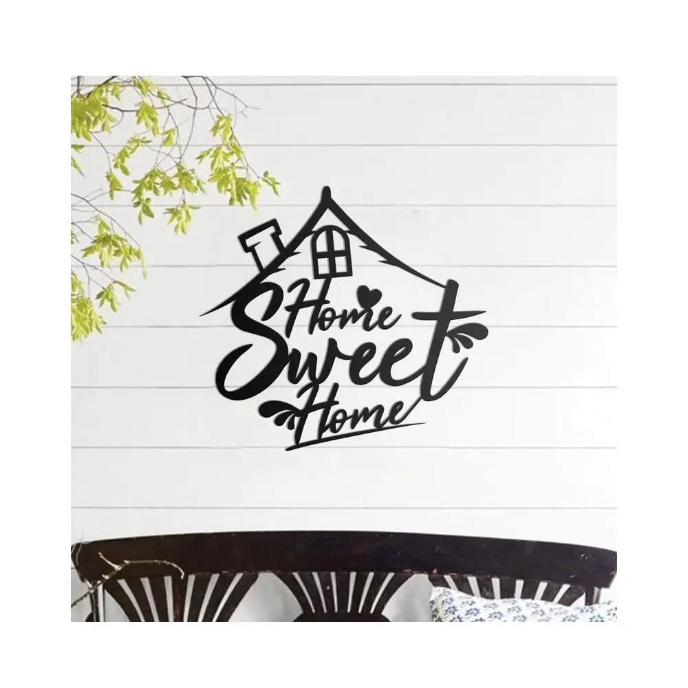 

İkonika Home Sweet Home Black Matte Paint Sweet Cute Appearance Easy Cleaning Aesthetic Sports Design for Many Years Availability