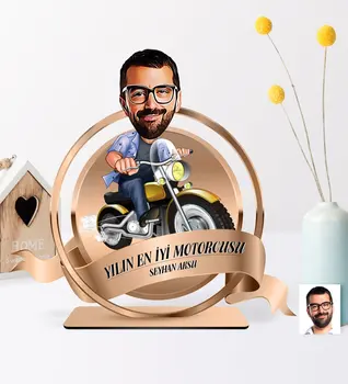 

Personalized The Year 'S Best Motorcusu Caricature OF 3D Wooden Trinket Plaque Reliable Quality Cost-Effective Home Decor vicinity