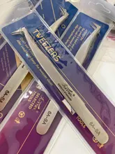 Vetus-Pinzas para pestañas de acero inoxidable, alta precisión, maquillaje antiestático, pinzas para cejas, extensión de pestañas