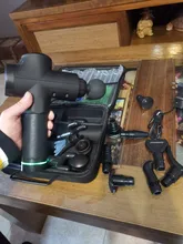 Pistola de masaje eléctrica LCD para adelgazar músculos, relajación para cuello, parte trasera del pie, pierna, hombros, pistola de masaje de percusión