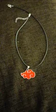 Colgante de Metal con diseño de nube roja para hombre y mujer, collar, Gargantilla, estilo Anime japonés, Akatsuki, 1 Uds.