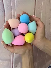 Puff en polvo cosmético para mujer, base de maquillaje esponja, belleza, herramientas y accesorios, forma de mezcla de gotas de agua, 1 ud.