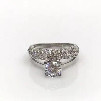 

8 mm Engagement Half Tour Bombe Cubic Zirconia Wedding Ring Duo Silvery Ring