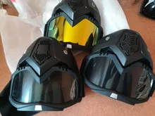 Máscara de esquí para hombre y mujer, gafas de seguridad con filtro para la boca a prueba de viento y de Motocross