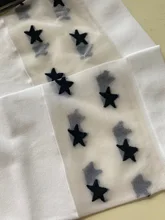 Calcetines blancos hasta la rodilla de algodón para niñas, calcetines largos de dibujos animados, estrella, corazón, de Rayas Diseño, Princesa, 2 a 12 T