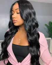 Luvin 30 40 pulgadas onda del cuerpo 1 3 4 indio virgen mechones de cabello humano postizo doble dibujado ondulado proveedores de productos al por mayor oferta