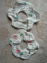 Bebé Baberos de rotación de 360 grados de 8 capas muselina gasa bebé pañuelo para niños eructo tela suave recién nacido babero infantil bebé