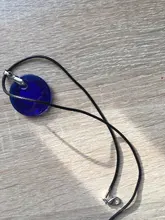 Collar con colgante de ojo malvado para mujer, gargantilla de 25MM, 30MM, 35MM, azul turco, ojo de cristal, cuerda de cuero, regalo de joyería