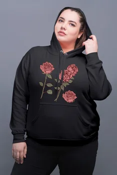 

Angemiel Wear Roses Female Black Women 'S Hooded Sweatshirt