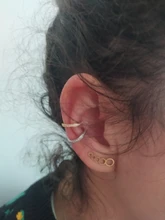 Pendientes de Clip para mujer, de Plata de Ley 925 europea y americana, aretes geométricos de Clip de plata de oro sin Piercing, 1 Uds.