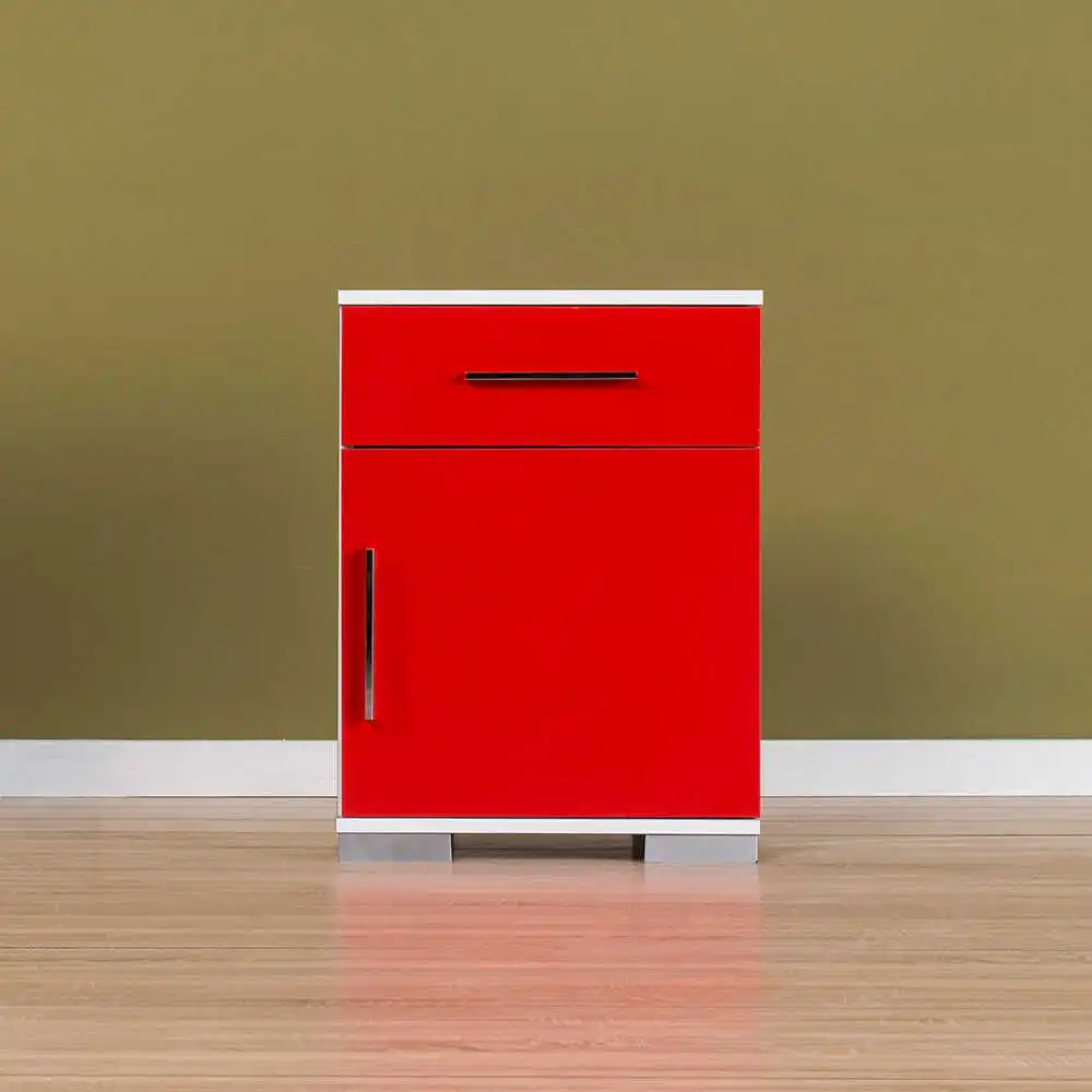 Red cabinet Stylish Modern for kids room storage arrangement decorative wooden stud quality healthy natural
