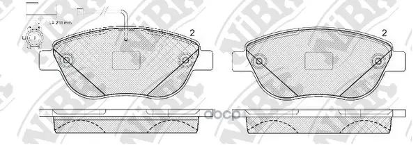 Pn0187w-Nibk_колодки Дисковые! Передние Peugeot 307,Citroen Xsara 1.6-2.0/Hdi 00 Nibk Pn0187w NiBK арт. PN0187W