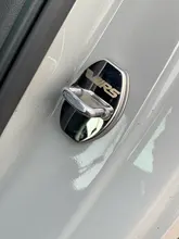 LQY 4pcs Car Door Lock Buckle cover car sticker car accessories For Octavia FABIA KAMIQ