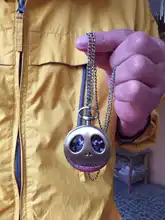 Reloj de bolsillo con temática de película antigua para hombre, reloj de bolsillo de cuarzo de pesadilla antes de Navidad, con cadena de collar, Fob