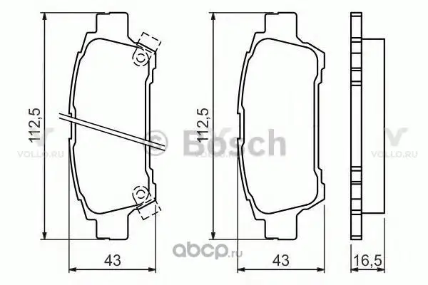 0986424762 BOSCH ДИСКОВЫЕ КОЛОДКИ ЗАДНИЕ