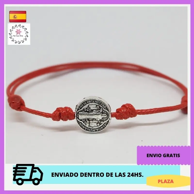 San Benito en rojo. Pulseras rojas. Pulseras amuleto. Pulseras de mujer. Pulseras de hombre. Pulseras minimalistas| | - AliExpress