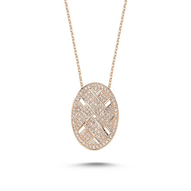 

Armagano Oval Mesh Zircon Stone Ghost Pendant
