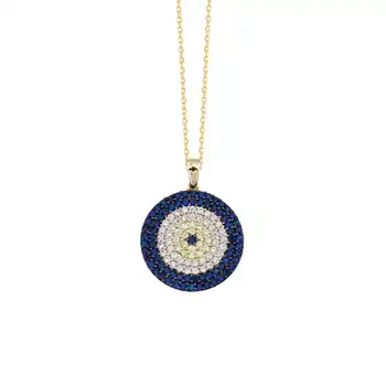 

Evil Eye bead Gold Necklace 03-330-SP933