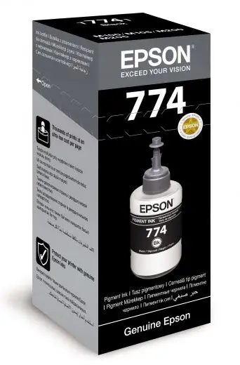 Контейнер с черными пигментными чернилами C13T77414A для Epson L1455 M200 M100 (140мл) |