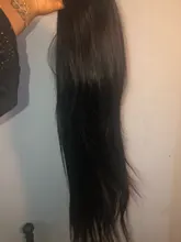 TIANTAI-Peluca de cabello humano liso para mujer, postizo de encaje con cierre de 4x4 28 pulgadas, pelo Remy brasileño con densidad de 150
