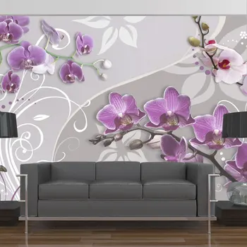 

Wall mural-flight orchid purple-150x105 cm