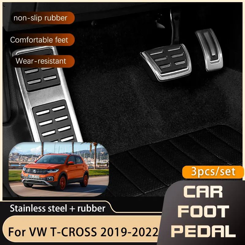 At Mt Pedali Auto Per Volkswagen Vw T-Cross T Cross Cross C11 2019 2020 2021 2022 Freno Acceleratore Senza Foratura Pedale Antiscivolo