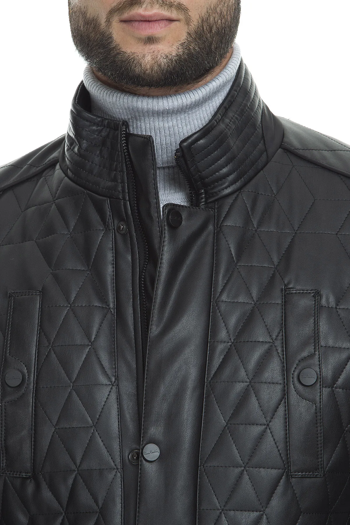 Мужская кожаная куртка из искусственной кожи Pierre Cardin PCSE180503|Куртки искуственной