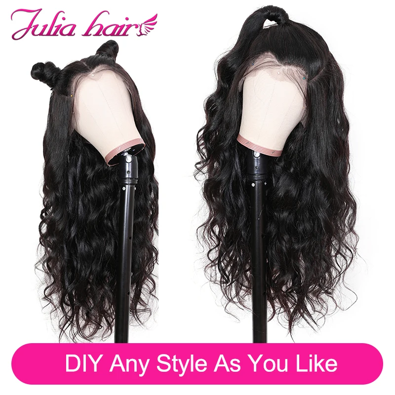 Ali Julia 13 × 4 13 × 6 объемные волнистые прозрачные кружевные передние человеческие волосы парики с детскими волосами 150% плотность Remy бразильские волосы парик