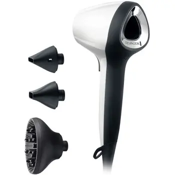 

REMINGTON D7779 hairdryer AIR3D-Ionic-1800 W - 76 dB - 3 temperatures-2 speeds-White