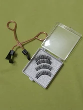 LEKOFO-pestañas postizas magnéticas 8D, conjunto de 5 pestañas de visón gruesas de imitación, magnéticas, naturales, pinzas, 2 pares