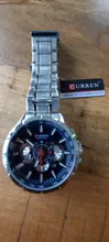 Curren-reloj para hombre, de cuarzo con cronógrafo, de pulsera, resistente al agua, deportivo, de acero inoxidable, masculino