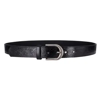 

Unisex belt (3 cm, eco-leather, embossing, black) 52946
