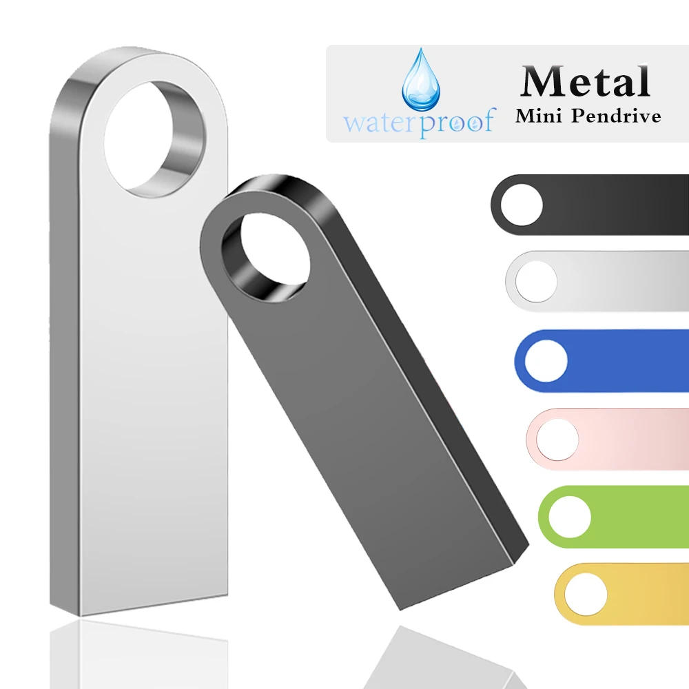 Мини Cle Usb флэш-накопители 128 ГБ металлическая Водонепроницаемый флэш-накопитель
