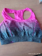 VEQKING-Sujetador deportivo, top deportivo con relleno, secado rápido, sin costuras, para yoga, correr o fitness