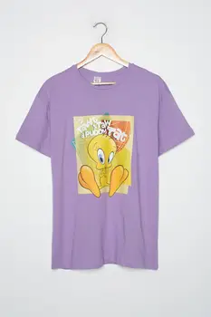 

Trendyol Tweety Licensed Printed Boyfriend Knitted T-Shirt TWOSS20TS0396
