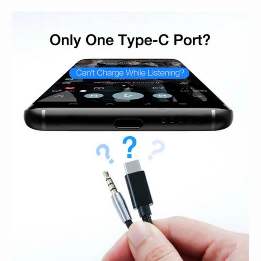 500PCS bundle package 2in1 USB Type C To 3 5mm Jack AUX Audio Headphone Earphone Adapter Charger Cable