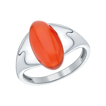 

Silver ring with carnelian sunlight sample 925