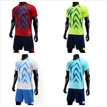 

Customize Soccer Jerseys Shorts Set Sports Training Uniforms Adult Youth Kids Football T-Shirts Quick Dry Custom Any Color Style