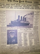 Kraft-Paper Shipwreck History-Poster Titanic Tie Ler Home-Decoration York-Times Retro
